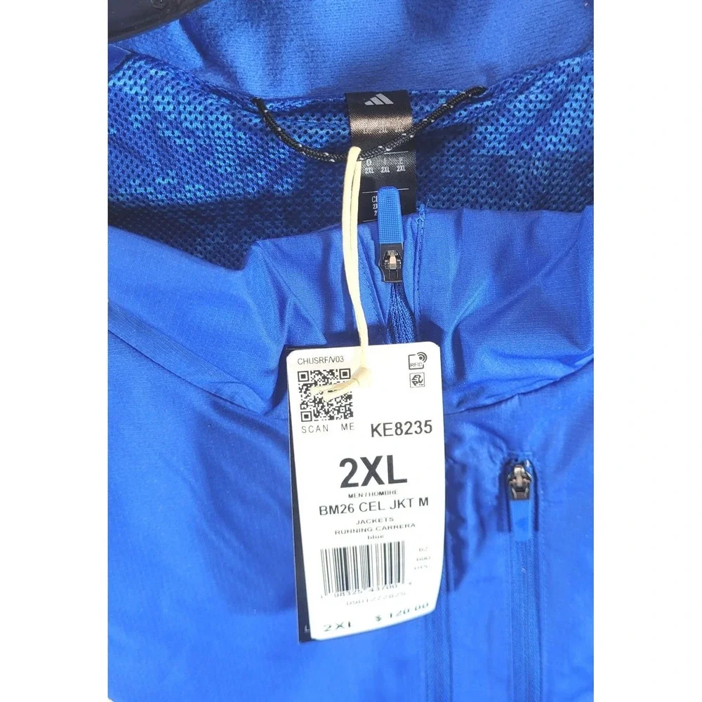 Adidas Men's Boston Marathon 2026 Celebration Jacket - Blue - 2XL